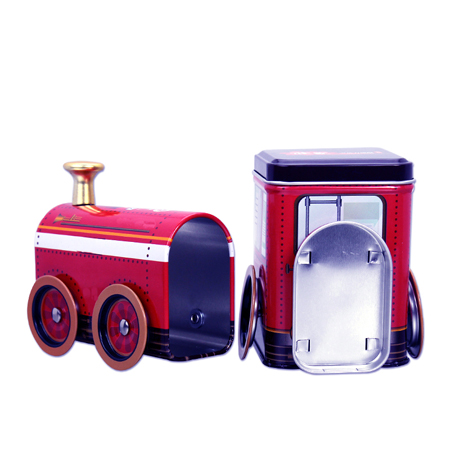 train shape candy tins